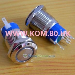 供應(yīng)K19-A帶燈金屬按鈕開關(guān) 高質(zhì)量解決方案，安裝直徑19MM